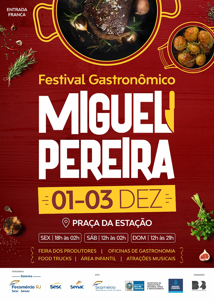 Palco Sesc em destaque no ‘Festival Gastronômico Miguel Pereira’