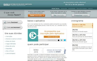 sisu 400x255 - Inscrições para o Sisu começam no dia 12 de junho