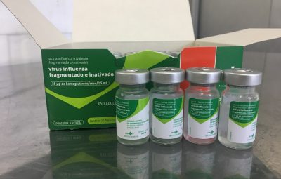 Mais 137 mil doses de vacina contra gripe chegam ao Estado 400x255 - Mais 137 mil doses de vacina contra gripe chegam ao Estado