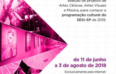 edital de chamamento 2019180612 110945 400x255 - SESI-SP ABRE INSCRIÇÕES PARA OS EDITAIS PARA CAPTAÇÃO DE PROJETOS CULTURAIS PARA 2019