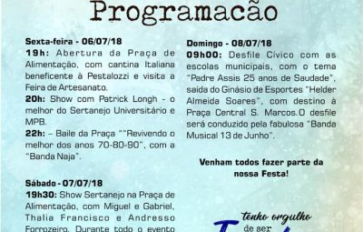 iconha 3 400x255 - Prefeitura de Iconha divulga programação oficial da Festa do Município