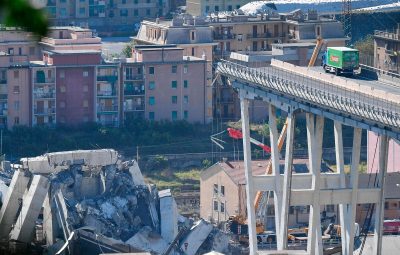 bridge2 400x255 - Buscas por sobreviventes de queda de ponte continuam em Gênova; número de mortos sobe para 39