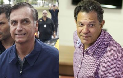 bolsonaro haddad 0 400x255 - PSB, PSDB, Rede, DC e PPL devem anunciar hoje apoio no segundo turno