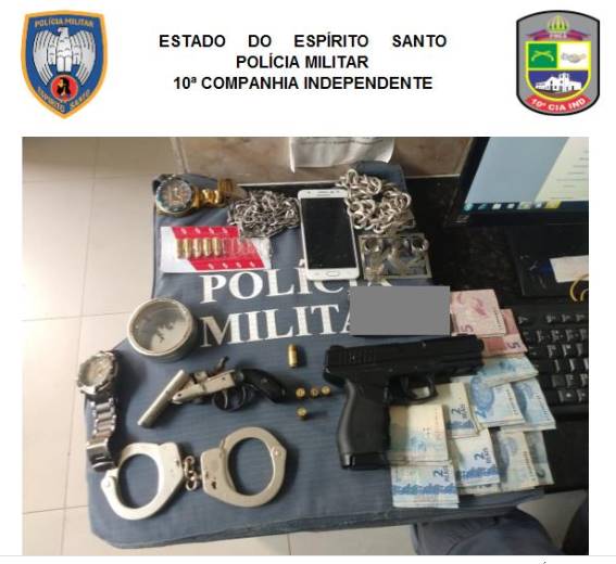 PM REALIZA APREENSÕES DE DROGAS E ARMAS EM PIÚMA