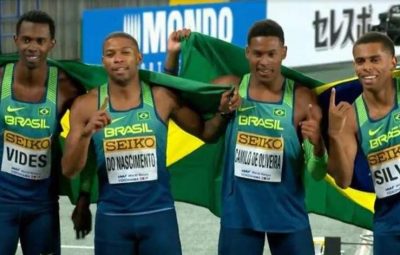 Brasil é campeão mundial do revezamento 4x100 no Japão 400x255 - Brasil é campeão mundial do revezamento 4x100 no Japão