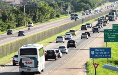 rodovia federal BR 101 no trecho entre Niterói e Manilha em São Gonçalo 400x255 - Policiais dizem que trecho da BR-101 no Rio tem recorde de roubos