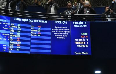 Senado aprova texto base da reforma da Previdência em segundo turno 400x255 - Senado aprova texto-base da reforma da Previdência em segundo turno