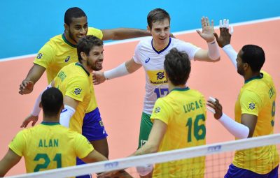 seleção brasileira masculina de vôlei 400x255 - Já campeão, Brasil atropela Itália e termina invicto campanha no Japão