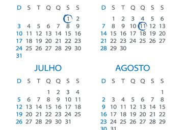 2019 12 31 calendario 1 365x255 - Ano novo terá 11 feriados nacionais em dias de semana