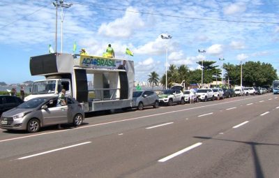 carreata abre comercio 28 03 2020 400x255 - Associação de municípios do ES é notificada para que prefeitos evitem aglomeração em carreatas