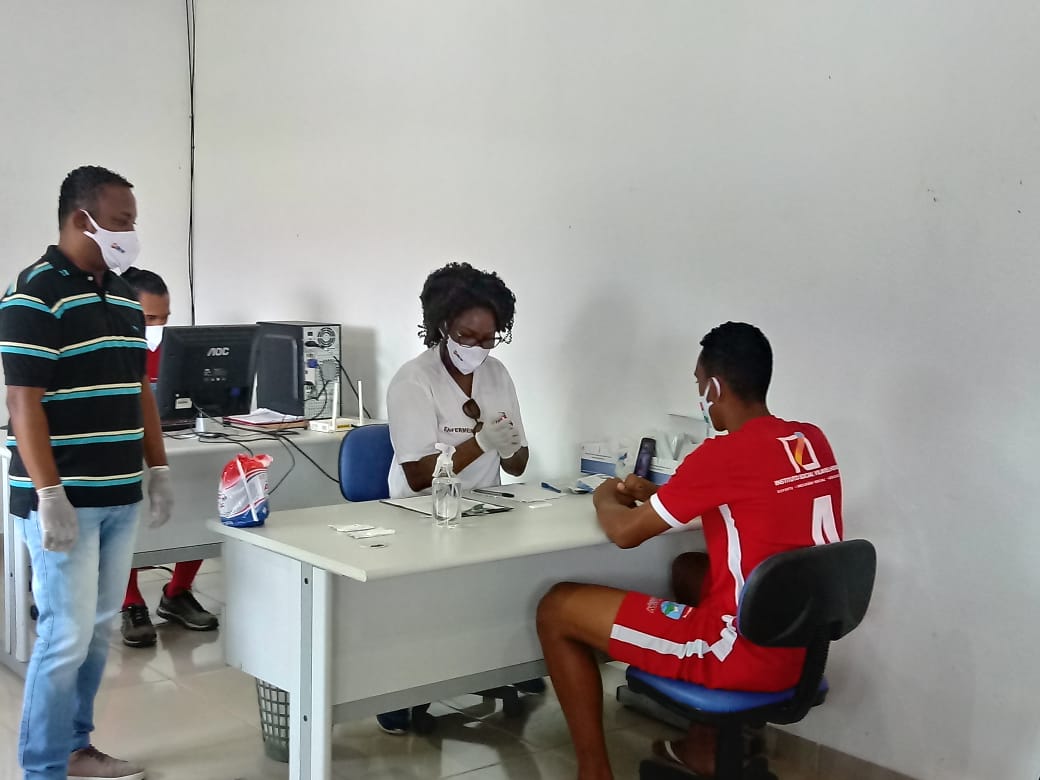 Em reapresentação da equipe, VilaVelhense realiza testes de covid 19