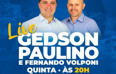 live 400x255 - Nesta quinta-feira Gedson e Fernando farão live no facebook para mostrar suas propostas a população