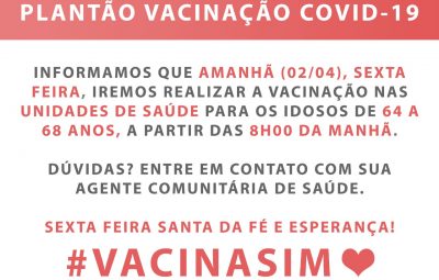 WhatsApp Image 2021 04 01 at 14.11.20 400x255 - Sexta-feira (02) é dia de vacinação contra a Covid-19 em Iconha