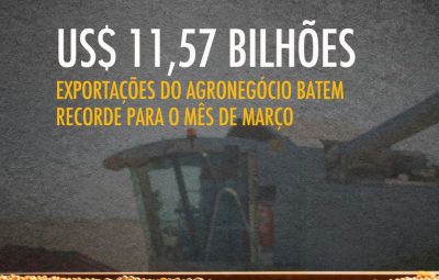 exportacoes 400x255 - Exportações do agro em março batem recorde de US$ 11,57 bilhões