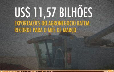 exportacoes 400x255 - Exportações do agro em março batem recorde de US$ 11,57 bilhões