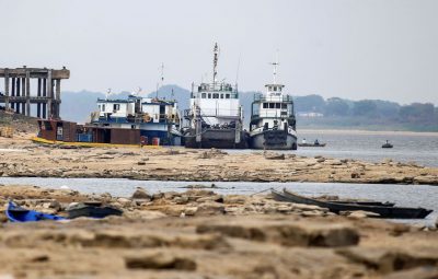 Baixa historica em nivel de rio atrasa comercio exterior do Paraguai 400x255 - Baixa histórica em nível de rio atrasa comércio exterior do Paraguai