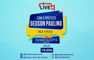 prefeitura live site 400x255 - Prefeito de Iconha promove live nesta sexta para apresentar o processo de planejamento da cidade – PPA 2022-2025