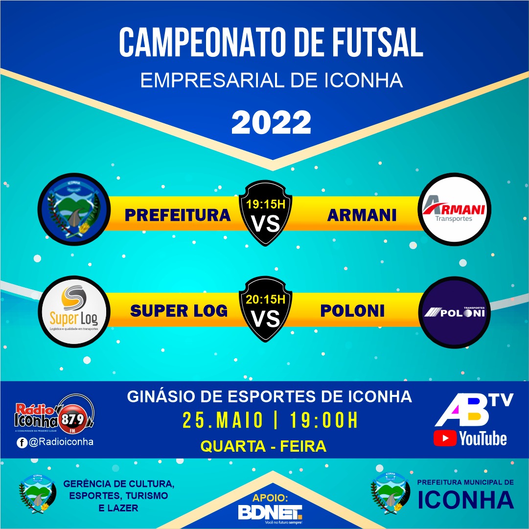 Times buscam a reabilitação em rodada dupla pelo campeonato empresarial de futsal de Iconha