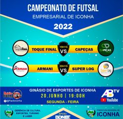 WhatsApp Image 2022 06 20 at 13.59.09 250x242 - Jogos definem as quatro vagas nas semifinais do campeonato empresarial de futsal de Iconha