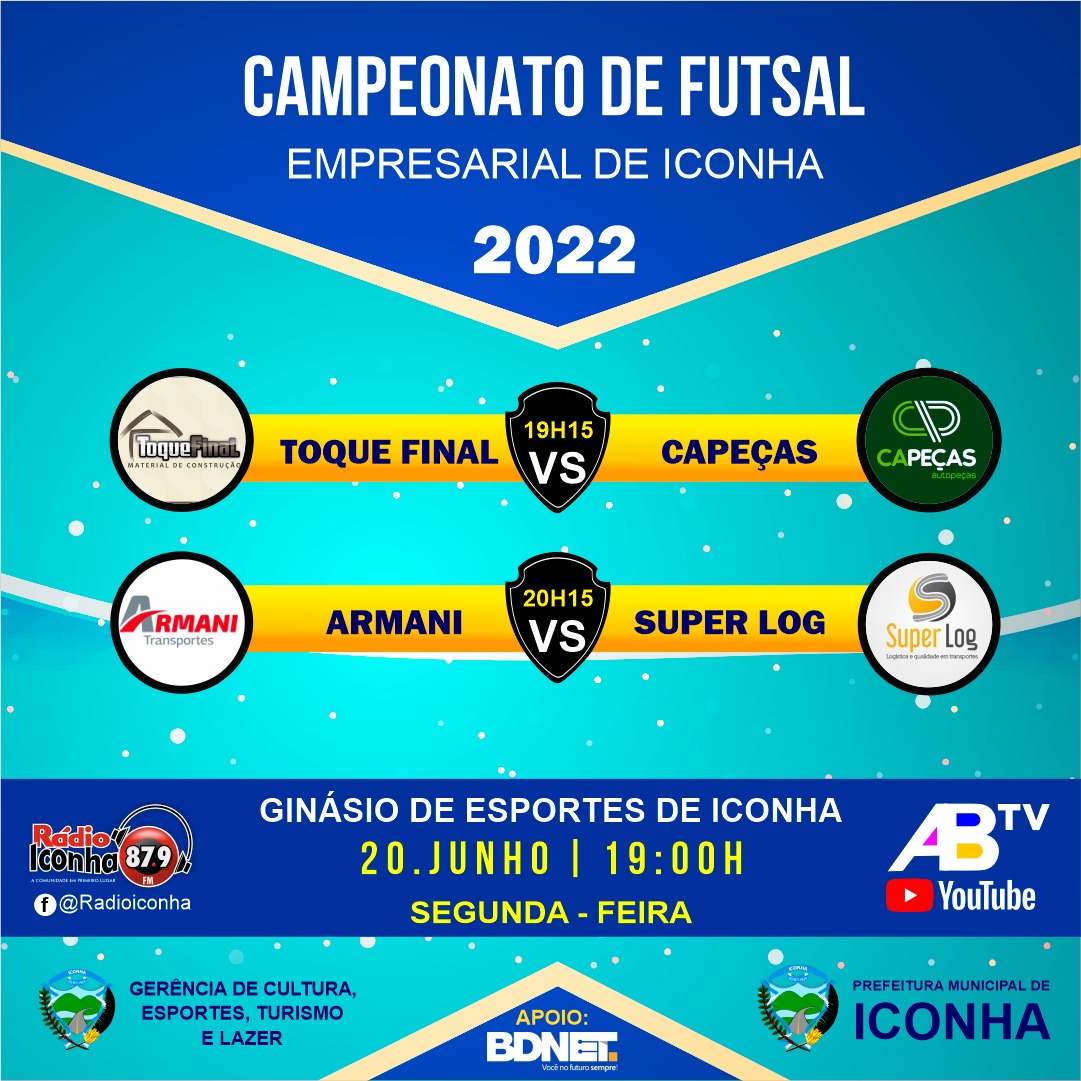 Jogos definem as quatro vagas nas semifinais do campeonato empresarial de futsal de Iconha