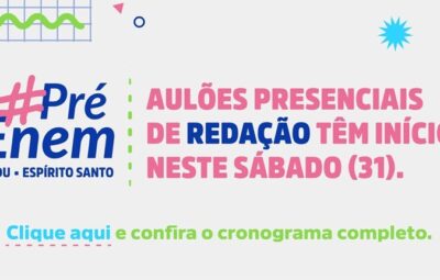 aulao 400x255 - Aulões presenciais de Redação para estudantes da Rede Estadual de Ensino