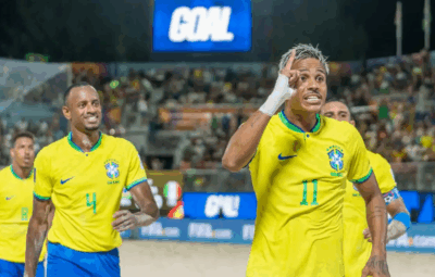 futebol 400x255 - De forma dramática, Brasil vence Itália no Mundial de futebol de praia